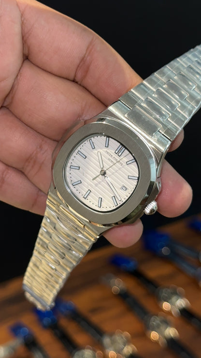 PP Auto | Silver Chain | White Dial