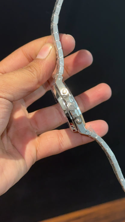 AP | Purple Chrono | Silver Chain |  Greyish Box Dial