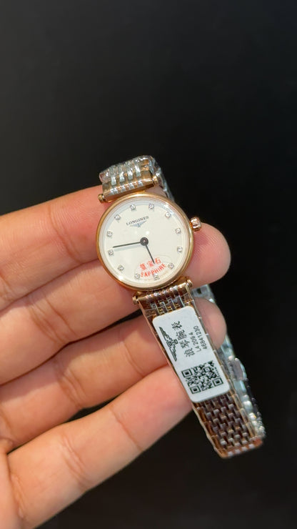 Longines | Woman | Rose Two Tone | White Diamond Dial - twentyfour