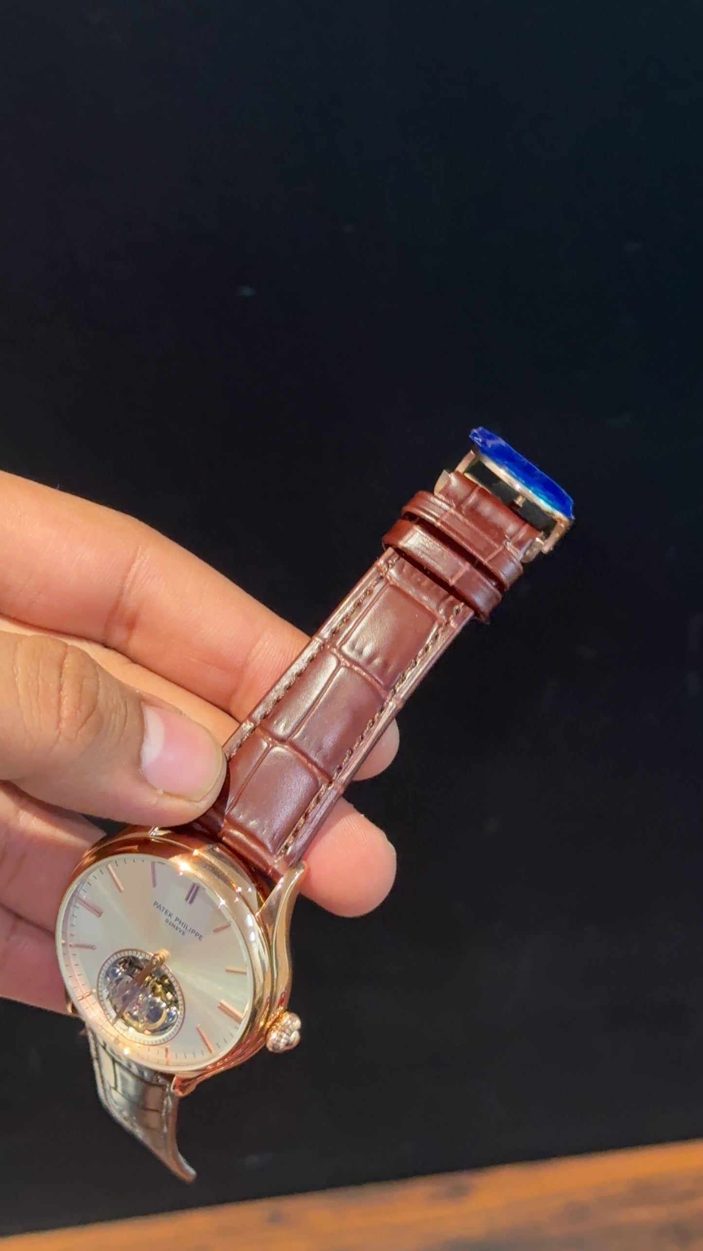 Pp Auto | Pendulum | Rose | Brown Strap | Rose Silver Dial - twentyfour