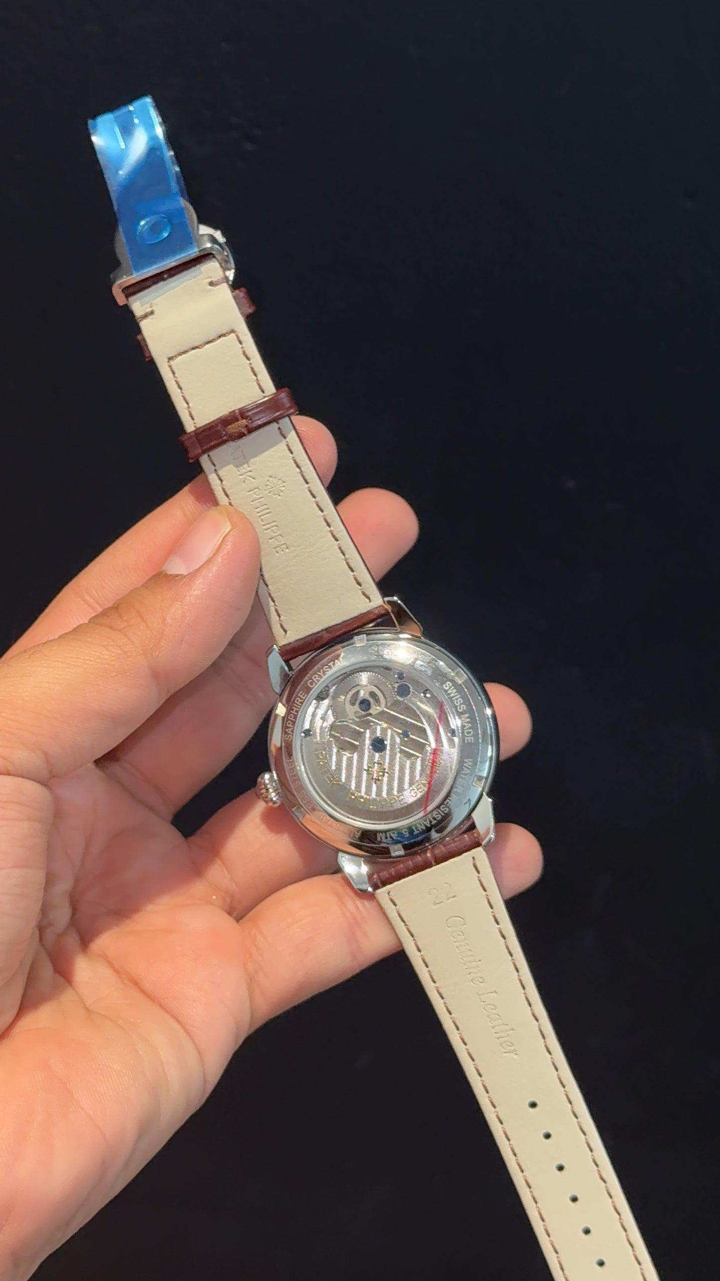 Pp Auto | Pendulum | Silver | Brown Strap | White Index Dial