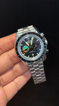Omega Speedmaster | Silver Chain | Rainbow Chrono | Black Textured Dial