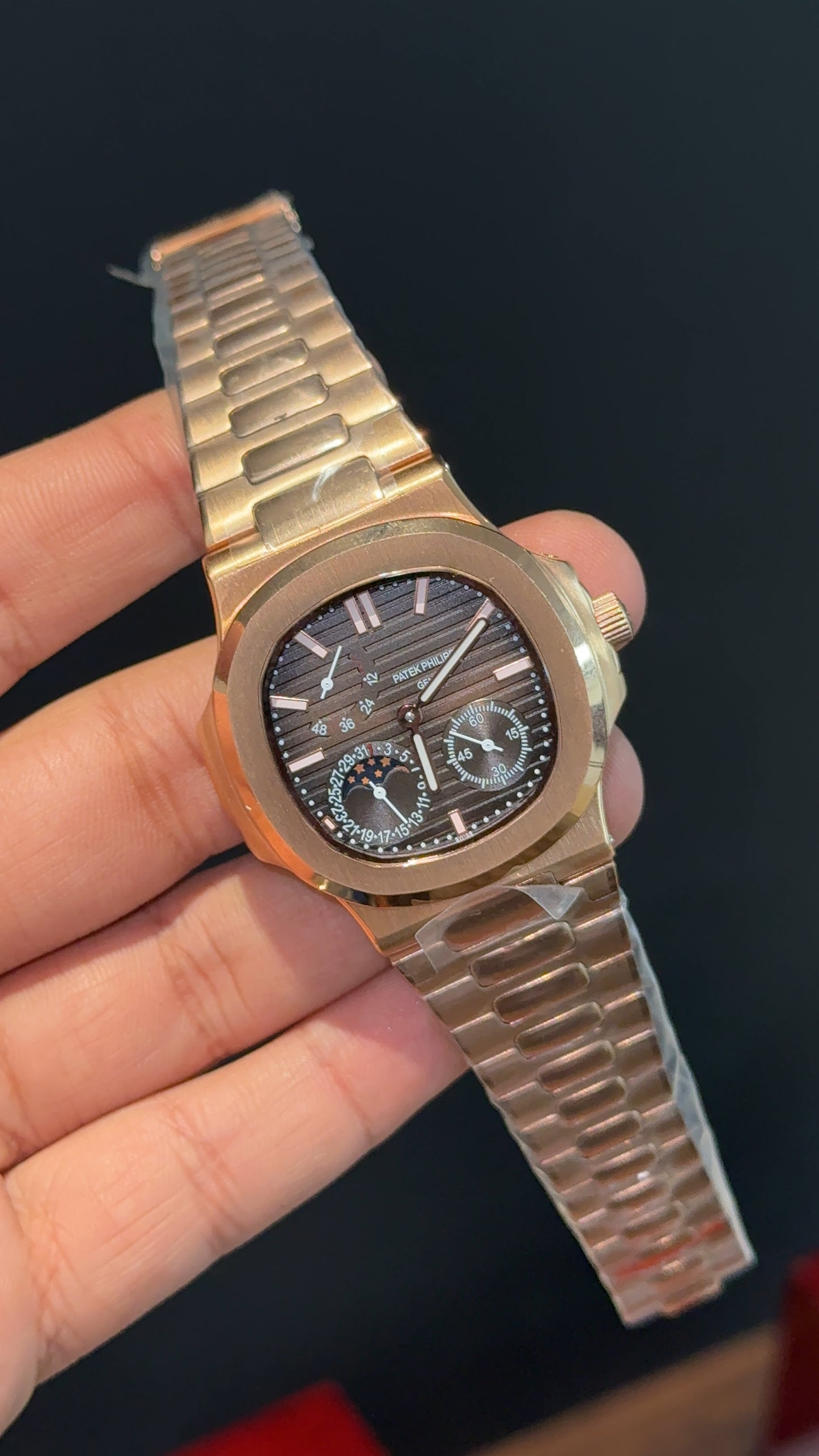 Pp Auto | Rose Chain | Power Reserve | Chrono | Brown Dial