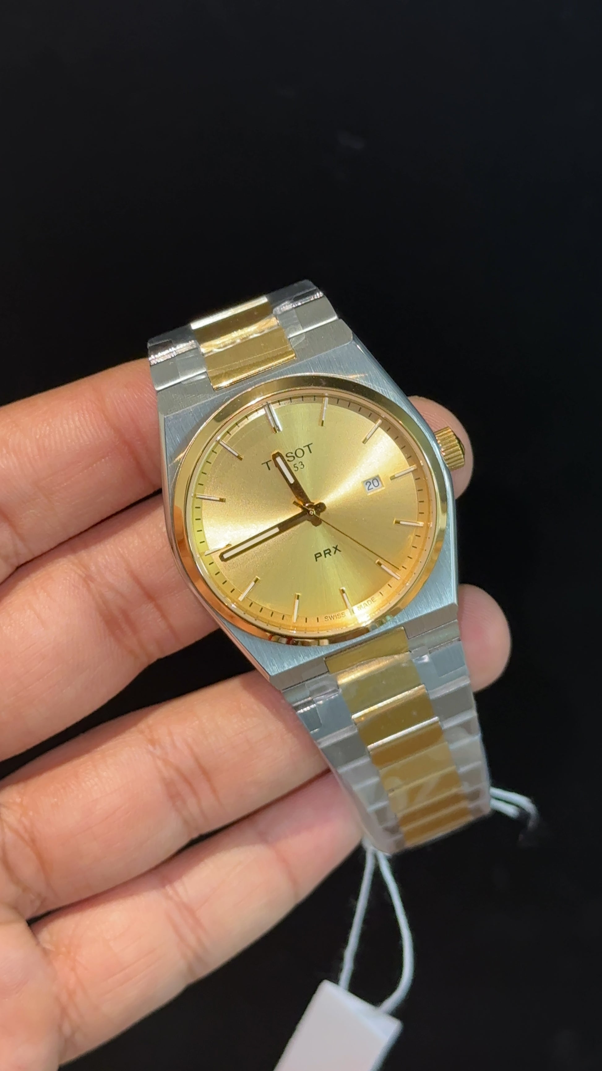 Tissot Prx | Quartz | Gold Two Tone | Gold Plain Dial - twentyfour