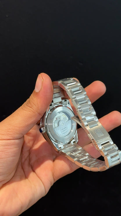 Tag Carrera | Silver Chain | Twin Timer | Green Dial