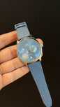 IWC | Denim Blue Strap | Silver Case | Chrono | Denim Blue Dial