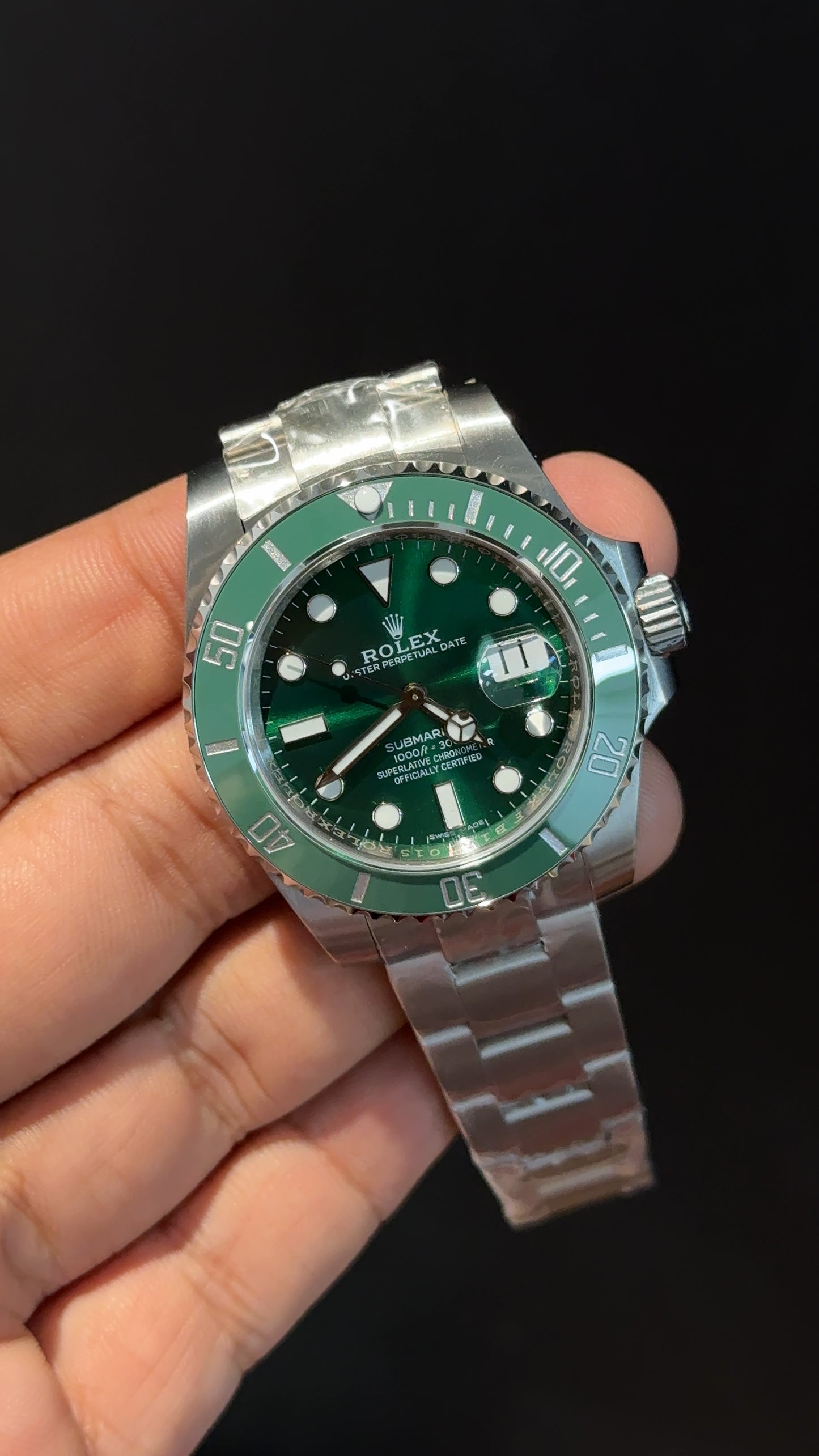 Premium Submariner | Silver Chain | Green Bezel | Green Dial