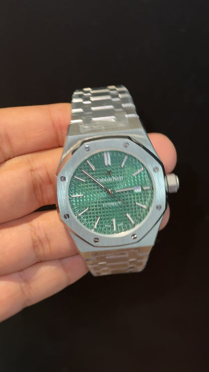 AP | Auto | Silver Chain  | Green Dial