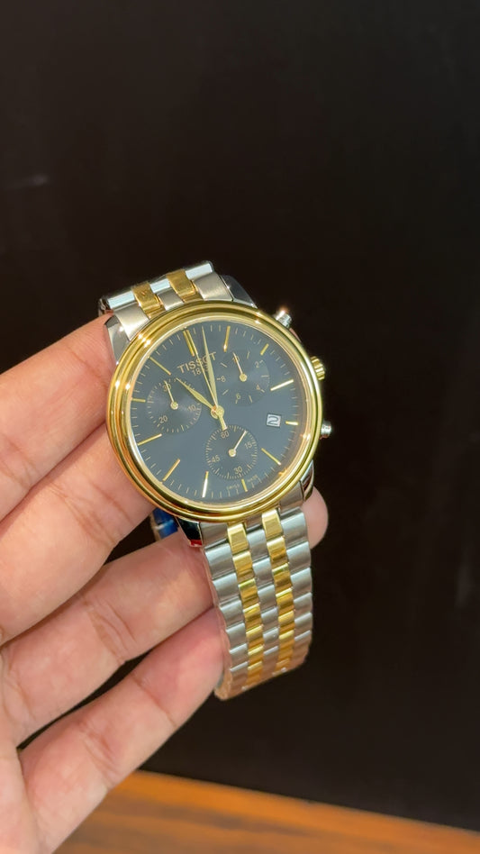 Tissot | Gold Two Tone | Chrono | Black Gold Dial