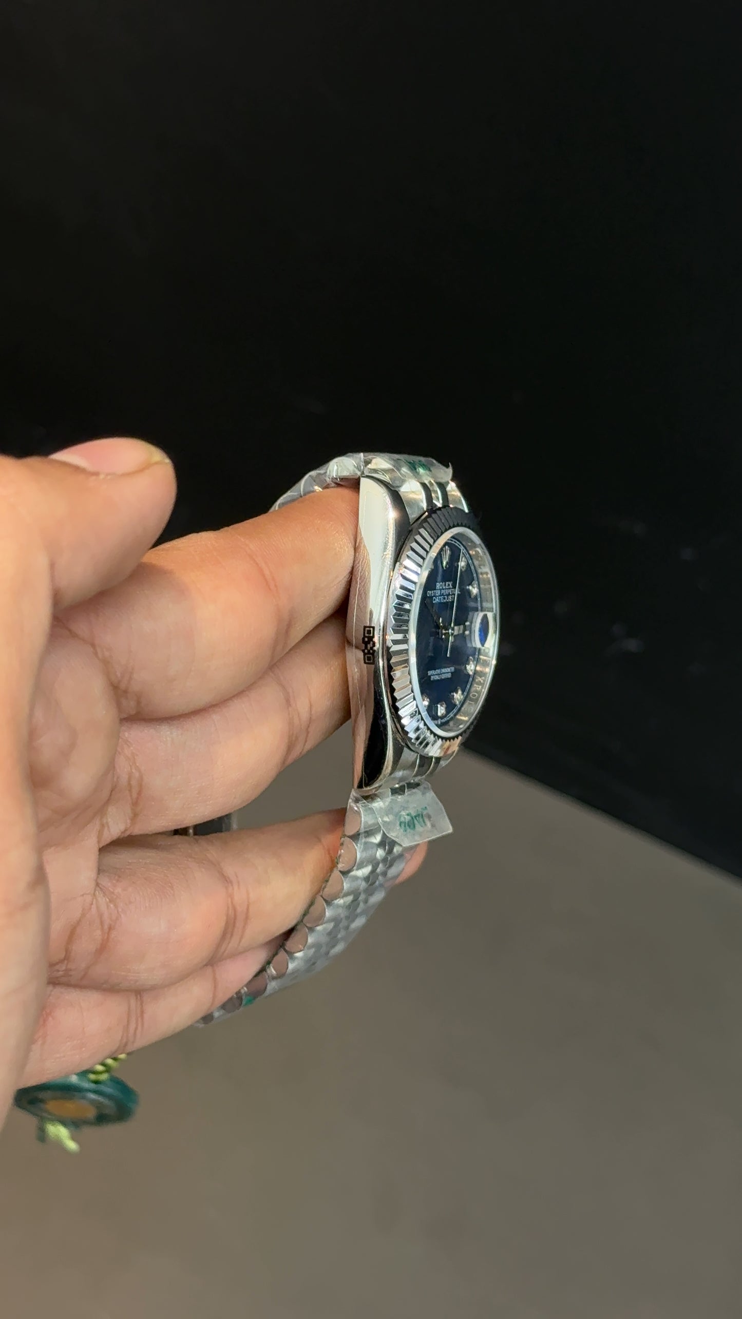 Datejust | Silver Chain | Blue Diamond Dial