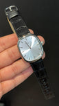 Pp Ellipse | Silver Case | Black Leather Strap | White Ebony Dial