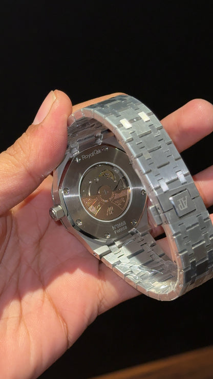 AP Auto | Silver Chain  | Black Dial