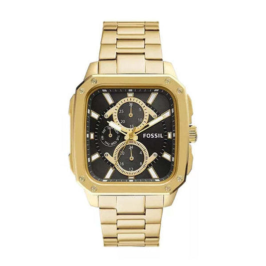 Fossil Men’s Quartz Gold Stainless Steel Black Dial 42mm BQ2656