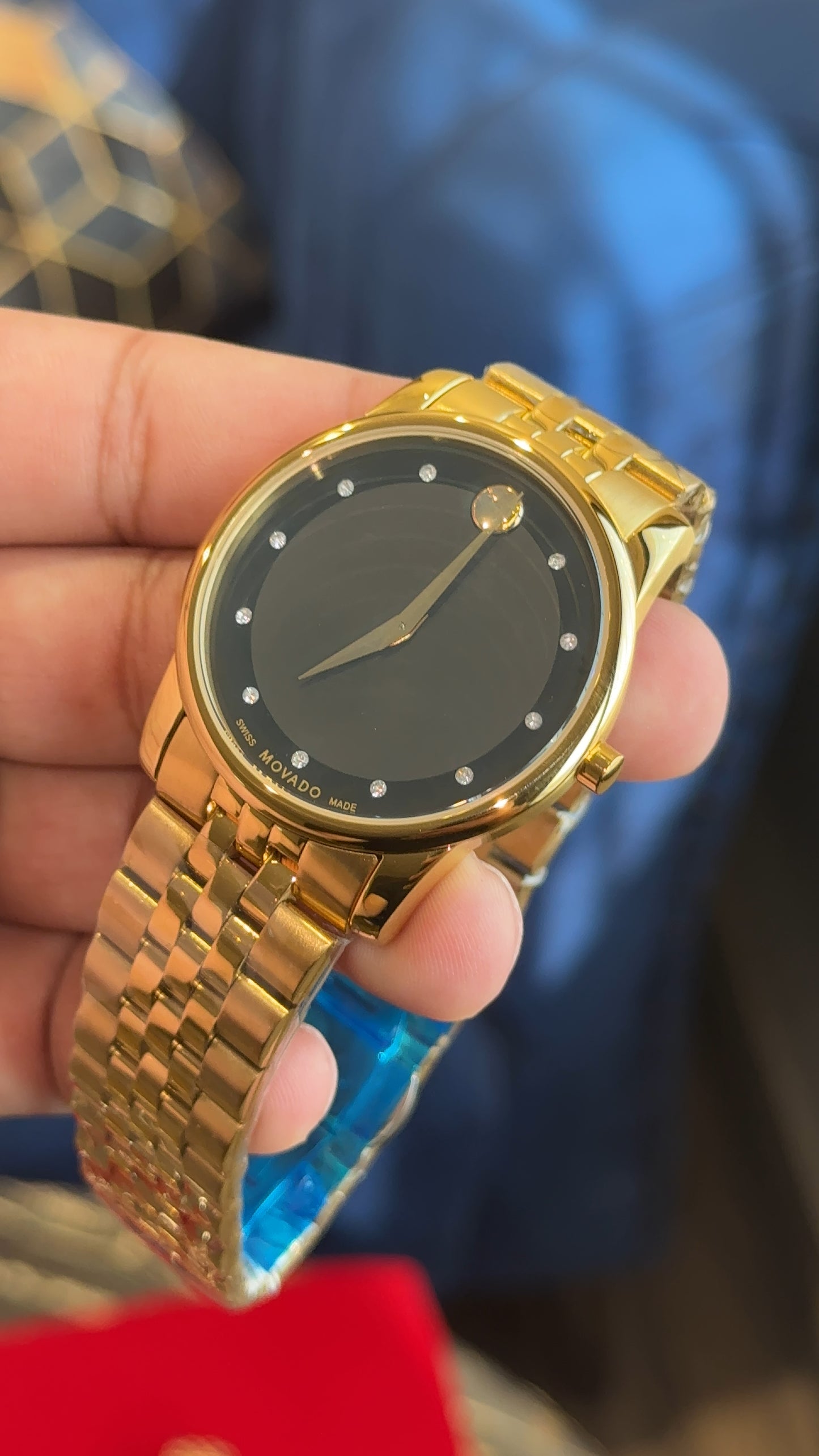 Movado Gold | Men Jubilee Chain | Diamond Digit