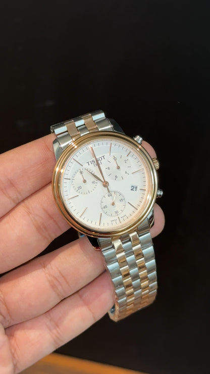 Tissot | Rose Two Tone | Chrono | White Dial