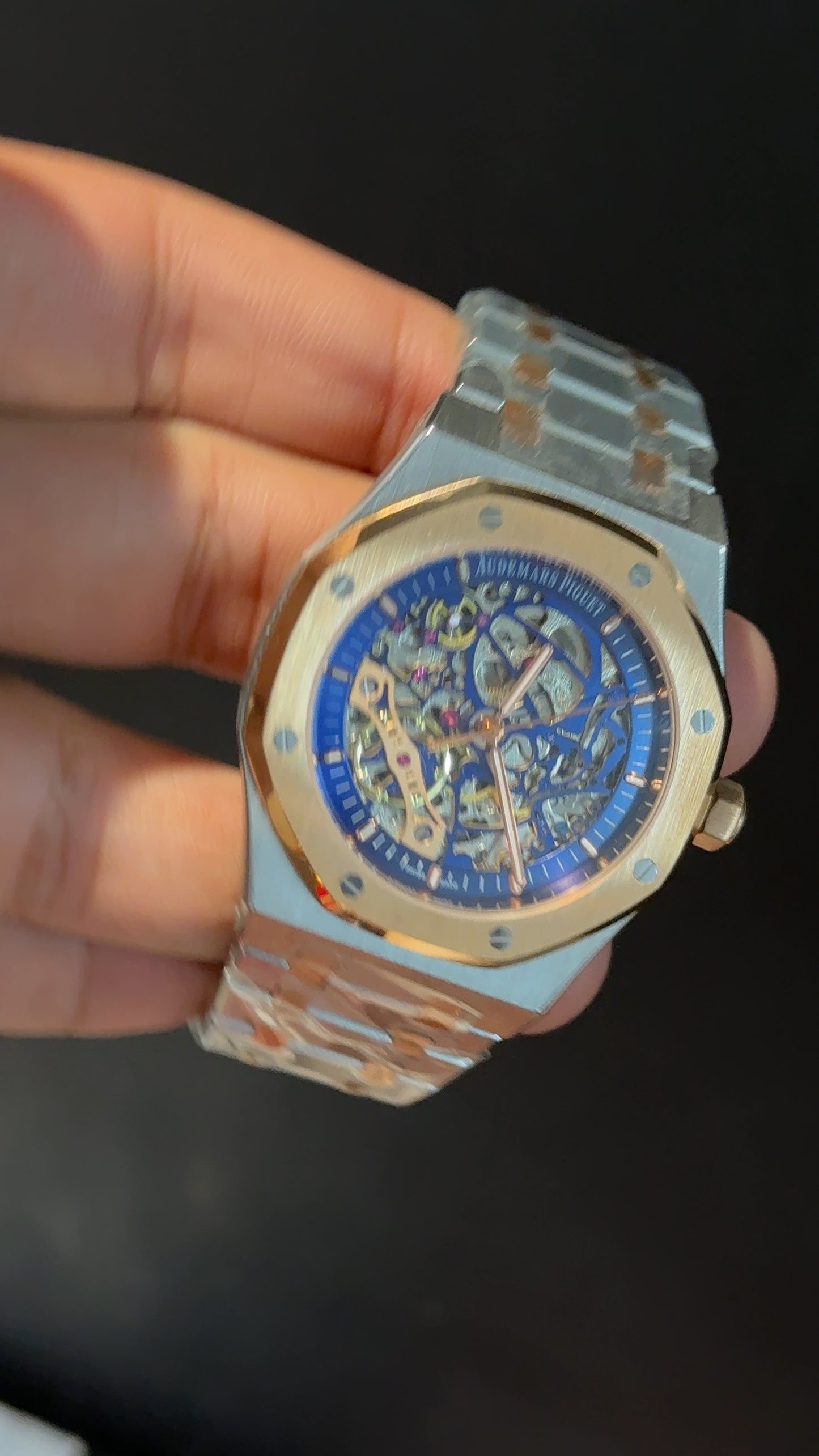 AP Skeleton | Auto | Rose Two Tone | Blue Dial