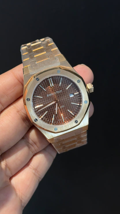 AP Auto | Rose Chain | Brown Dial