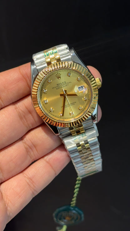 Datejust | Gold Two Tone | Diamond Digit | Gold Dial