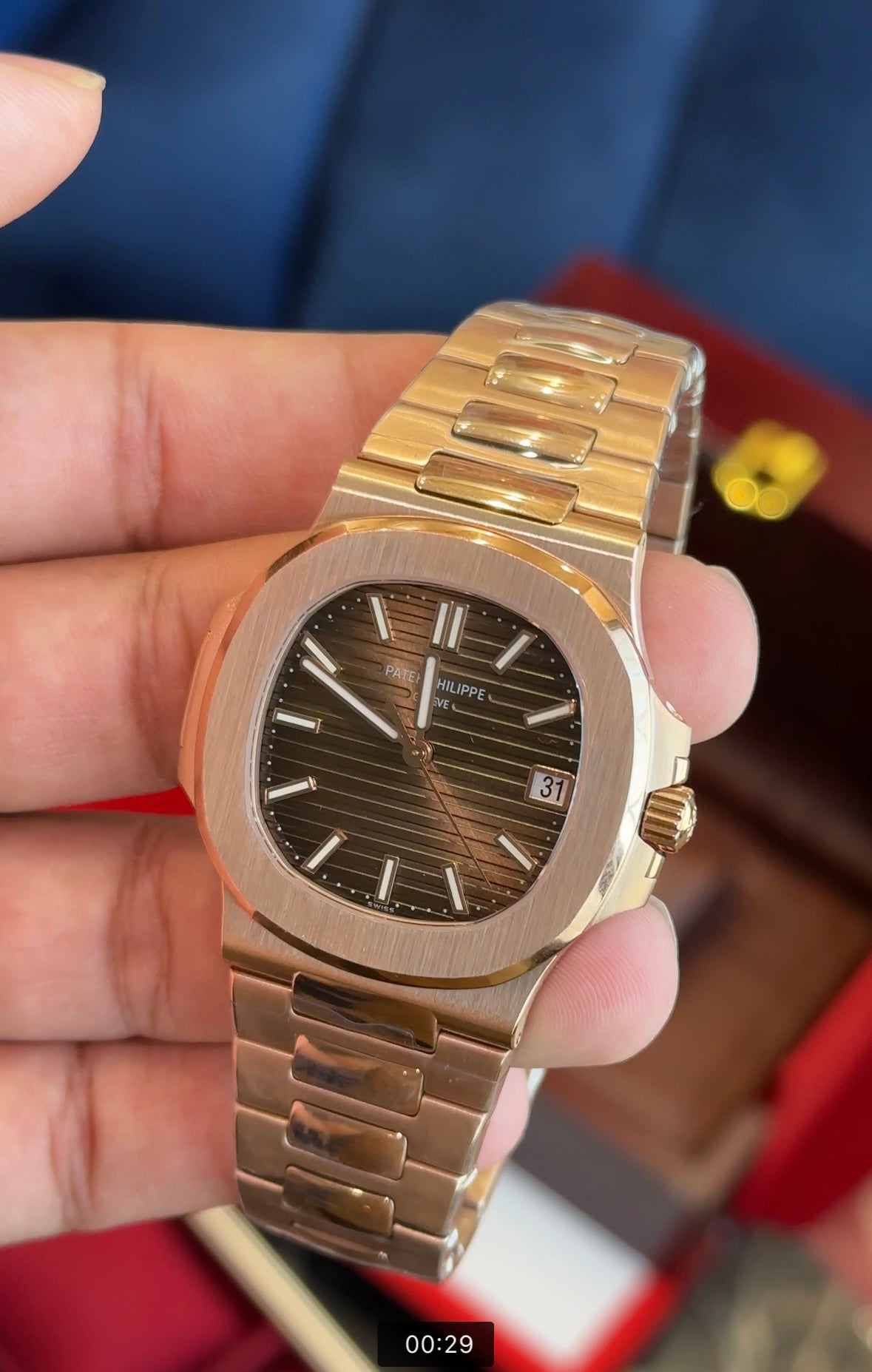 Patek Naut Rose gold brown