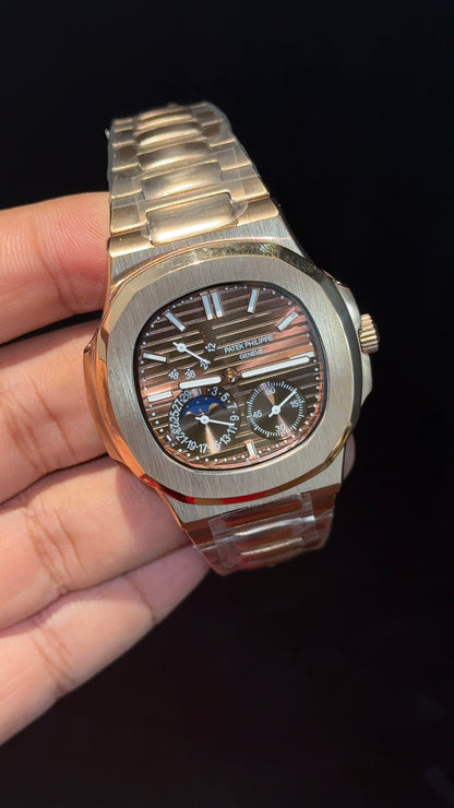 Pp Auto | Moonphase | Rose Chain | Sub Brown Dials