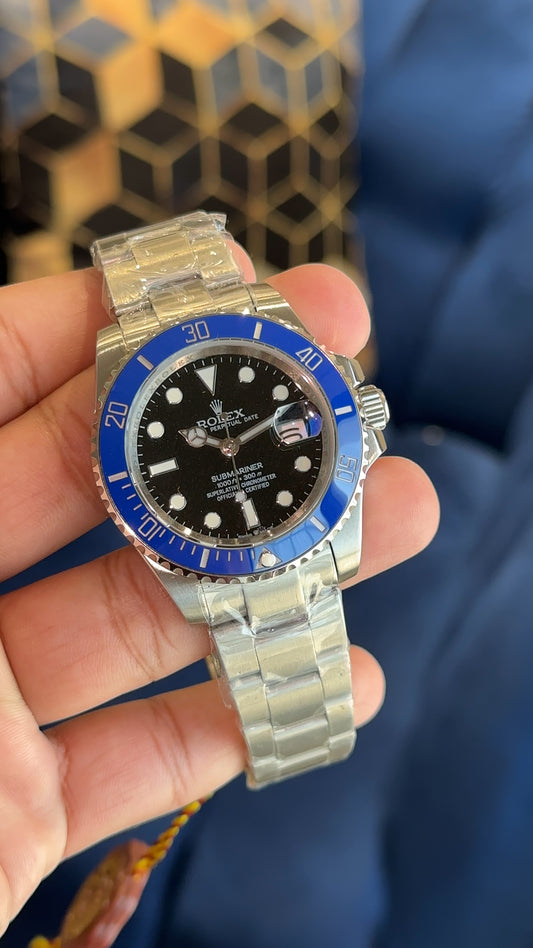 Sub auto blue bezel