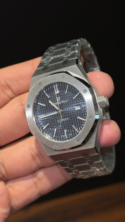 AP Auto | Silver Chain  | Blue Dial