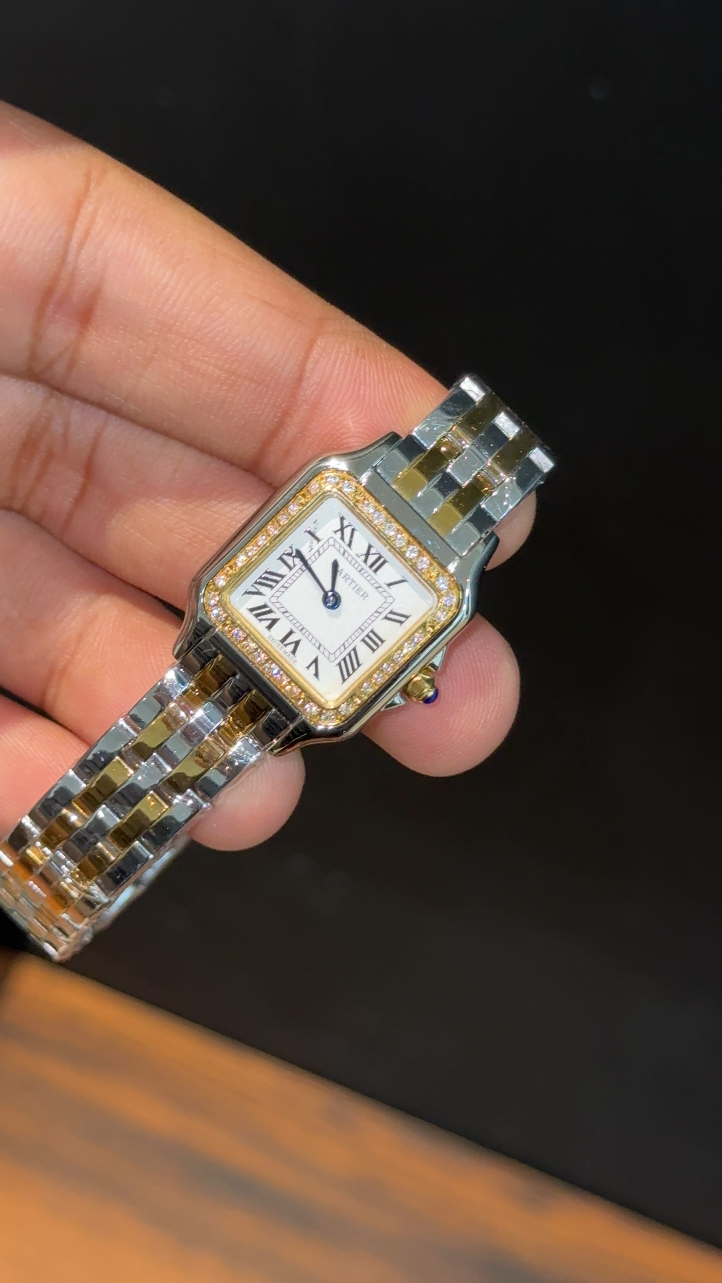 Cartier Panthere | 22mm | Woman  | Diamond Case | Gold Two Tone | White Dial