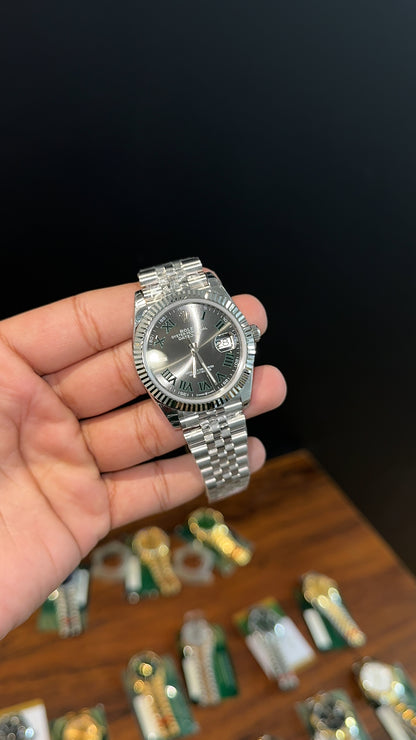 Premium Datejust | 40mm | Silver Chain | Wimbledon Dial