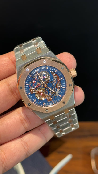 AP Skeleton | Auto | Rose Two Tone | Blue Dial