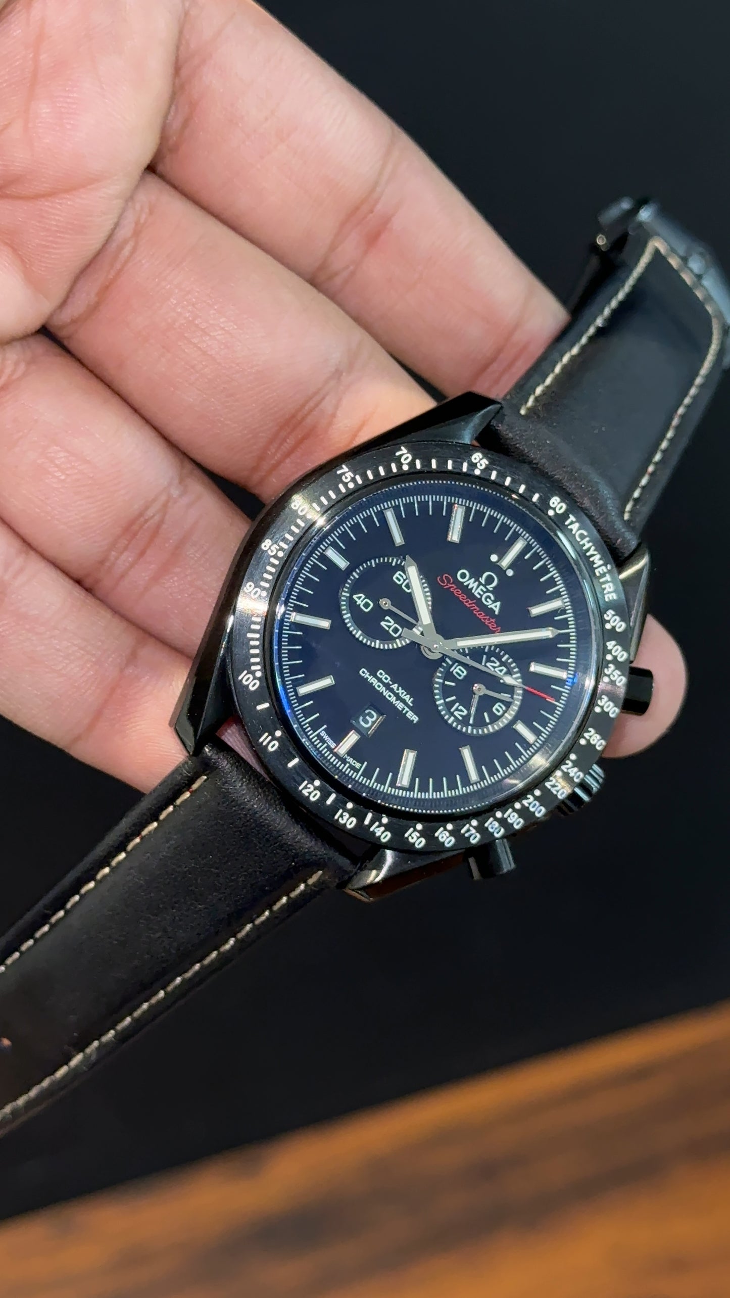Omega Speedmaster | Black Strap | Chrono | Black Dial