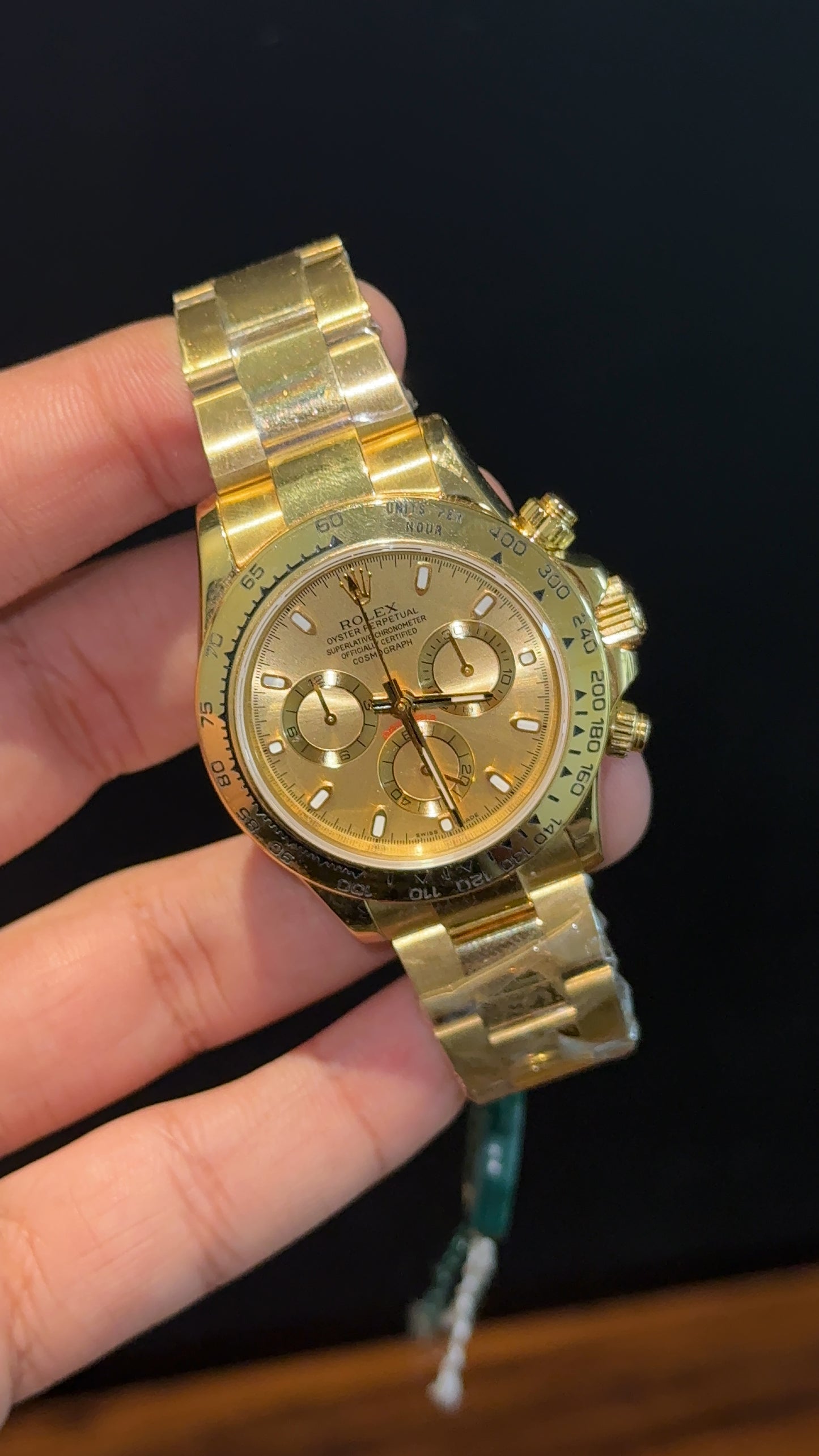 Executive Daytona | Gold Chain | Chrono | Gold Dial