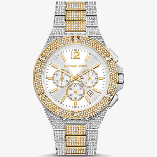 Michael Kors Women’s Quartz Two-tone Stainless Steel White Dial 45mm Watch MK9150