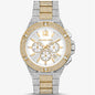 Michael Kors Women’s Quartz Two-tone Stainless Steel White Dial 45mm Watch MK9150