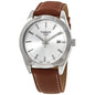 TISSOT Men’s Swiss Made Quartz Brown Leather Strap Silver Dial 40mm Watch T127.410.16.031.00