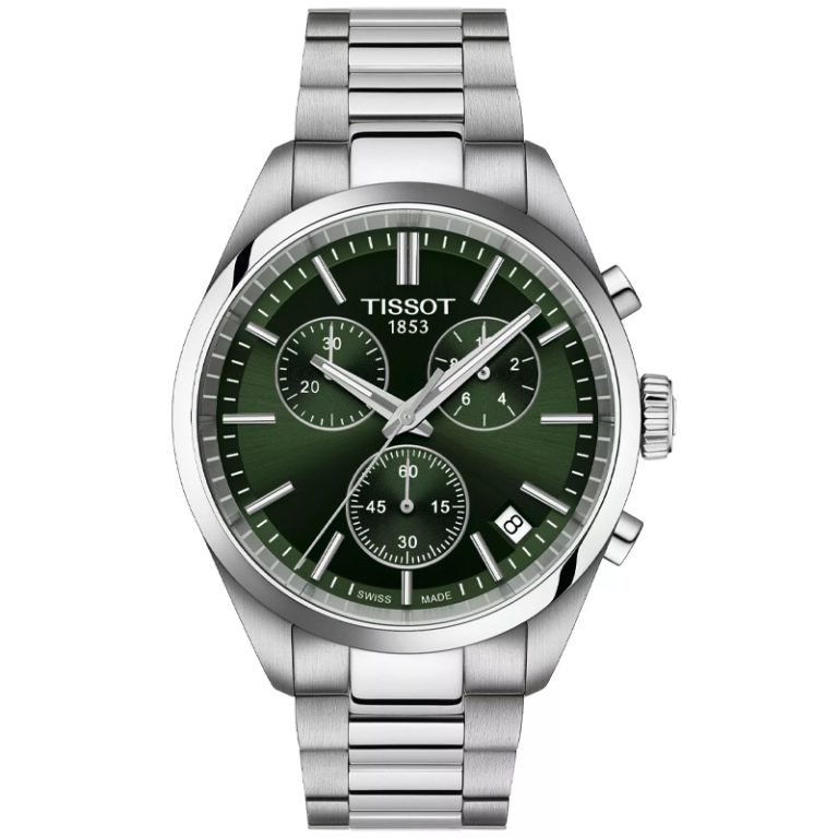 TISSOT Men’s Quartz Swiss Made Silver Stainless Steel Green Dial 40mm Watch T150.417.11.091.00