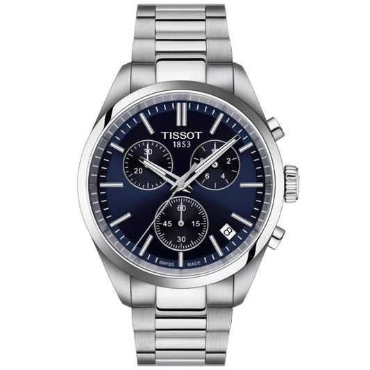 TISSOT Men’s Quartz Swiss Made Silver Stainless Steel Blue Dial 40mm Watch T150.417.11.041.00