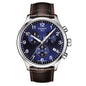TISSOT Men’s Swiss Made Quartz Brown Leather Strap Blue Dial 45mm Watch T116.617.16.047.00