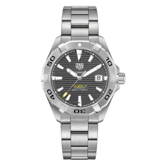 Tag Heuer Aquaracer Men’s Automatic Swiss Made Silver Stainless Steel Grey Dial 41mm | WBD2113.BA0928