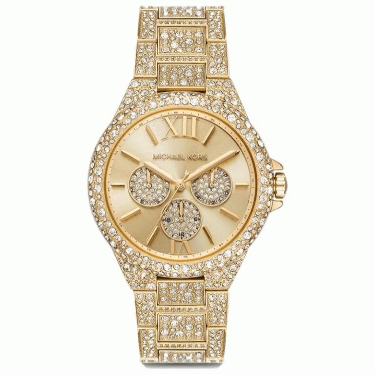 Michael Kors Women’s | Gold Pave Stainless Steel Gold Dial 42mm Watch MK6958