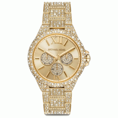 Michael Kors Women’s | Gold Pave Stainless Steel Gold Dial 42mm Watch MK6958