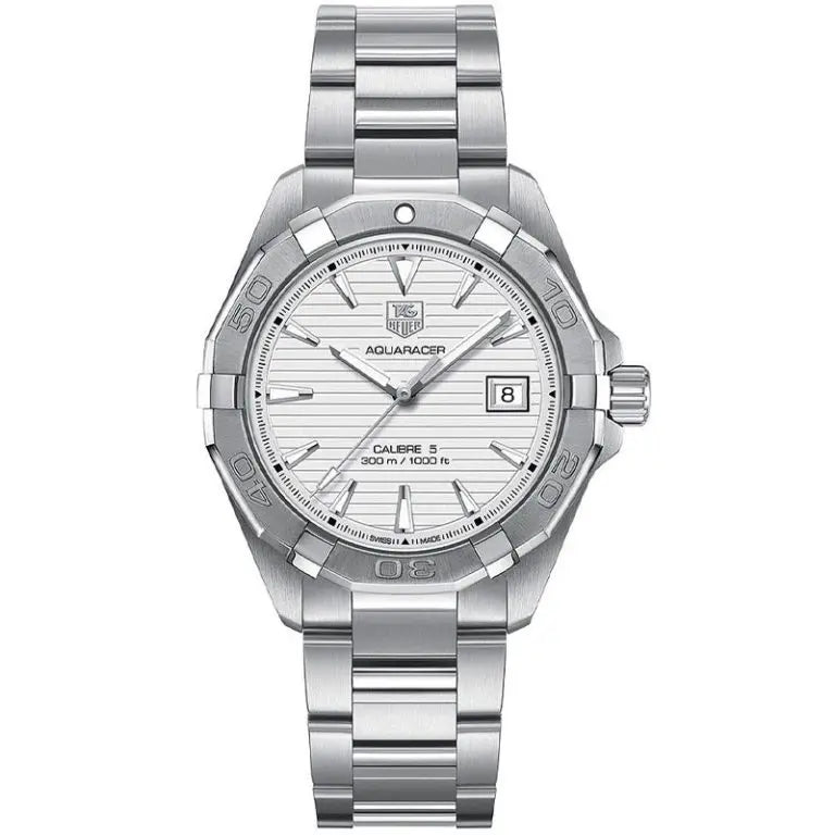 Tag Heuer Aquaracer Men’s Automatic Swiss Made Silver Stainless Steel Grey Dial 41mm | WAY2111.BA0928