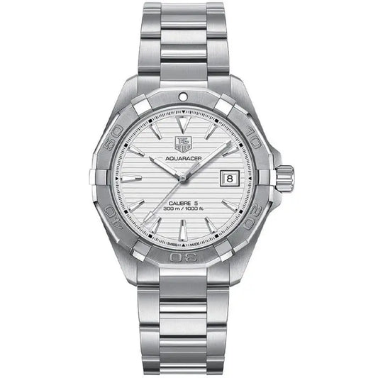 Tag Heuer Aquaracer Men’s Automatic Swiss Made Silver Stainless Steel Grey Dial 41mm | WAY2111.BA0928