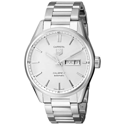 Tag Heuer Carrera Men’s Automatic Swiss Made Silver Stainless Steel Silver Dial 41mm Watch WAR201B.BA0723 - twentyfour