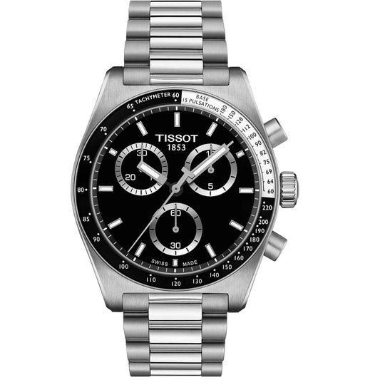 TISSOT Men’s Quartz Swiss Made Silver Stainless Steel Black Dial 40mm Watch T149.417.11.051.00