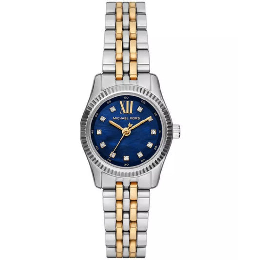 Michael Kors Women’s Quartz Two-Tone Stainless Steel Blue Mother Of Pearl Dial 26mm Watch MK4865