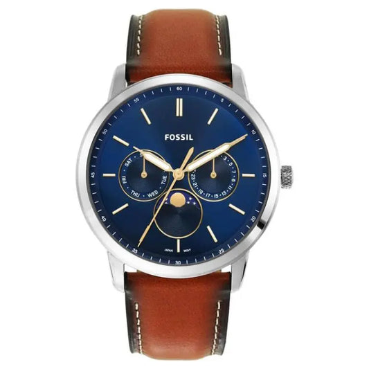 Fossil Men’s Quartz Brown Leather Strap Blue Dial 42mm FS5903