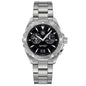 Tag Heuer Aquaracer Men’s Quartz Swiss Made Silver Stainless Steel Black Dial 40mm Sports Alarm Watch WAY111Z.BA0928 - twentyfour