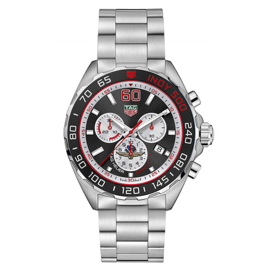 Tag Heuer Formula 1 Men’s Quartz Swiss Made Silver Stainless Steel Black Dial 43mm Watch CAZ101V.BA0842 - twentyfour