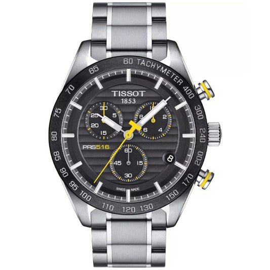 TISSOT Men’s Quartz Swiss Made Grey Stainless Steel Black Dial 42mm Watch T100.417.11.051.00