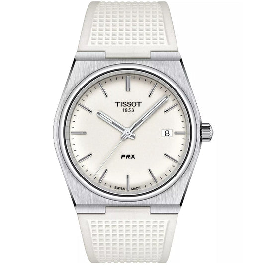 TISSOT PRX Men’s Quartz Swiss Made White Silicone Strap White Dial 40mm Watch T137.410.17.011.00